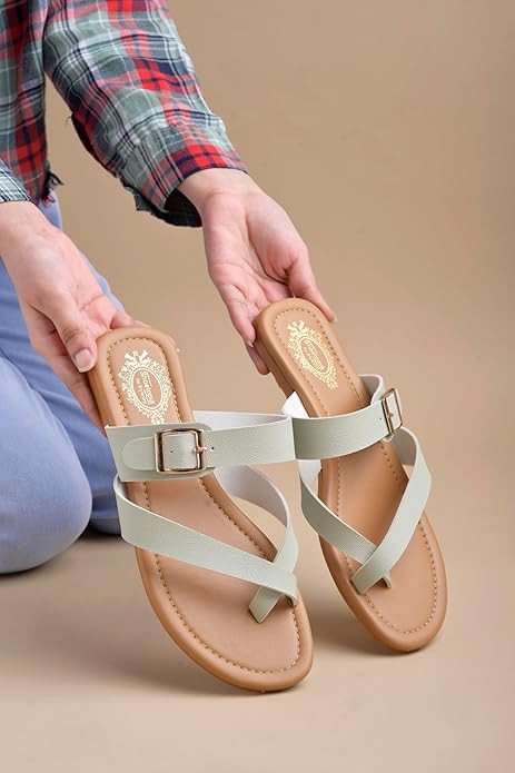 Women's Flats with Side Buckle